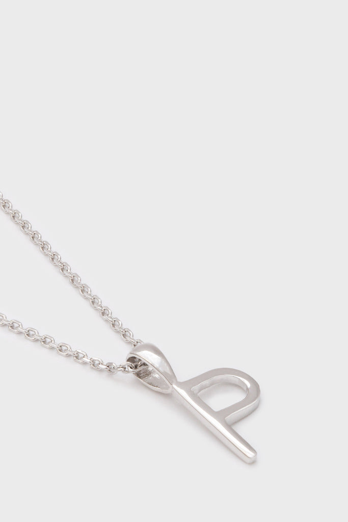 Charm necklace - Silver name initial letter 'P'_2