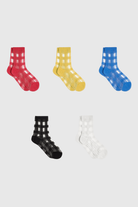 Sheer gingham check socks - Set of 5_1
