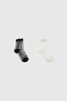 Sheer referee stripe socks - Set of 2