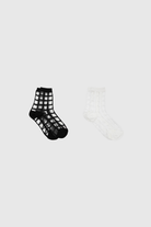 Sheer grid socks - Set of 2