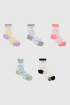Sheer multicolour dot socks - Set of 5