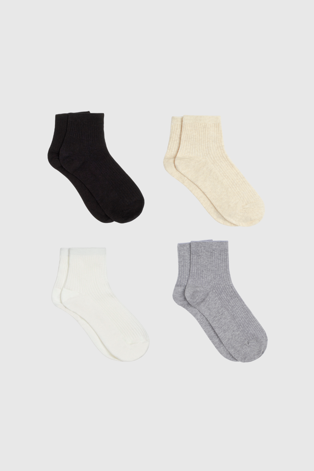 Short cotton blend socks - Set of 4