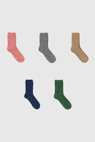 Smooth rainbow fleck wool blend socks - Set of 5