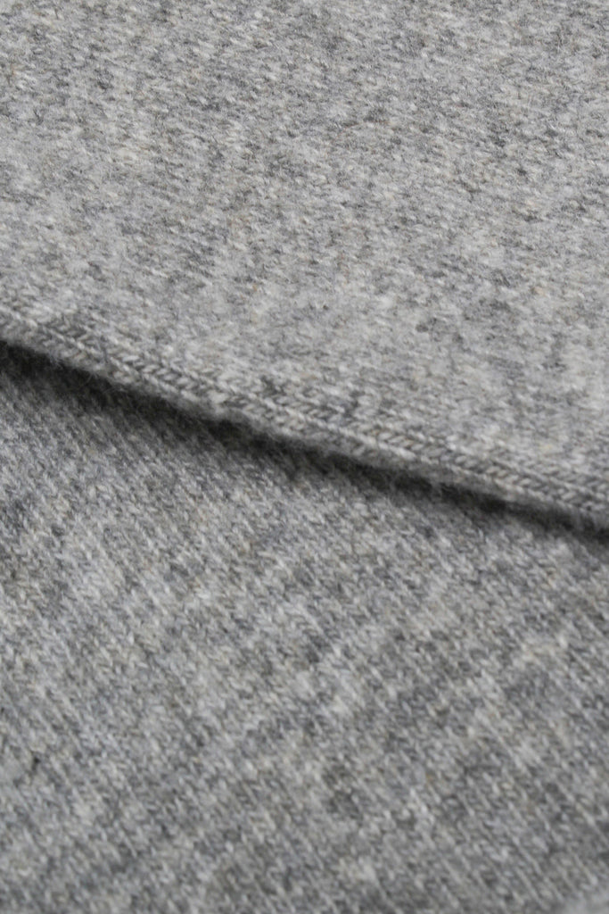 Light grey smooth cashmere wool blend socks_3