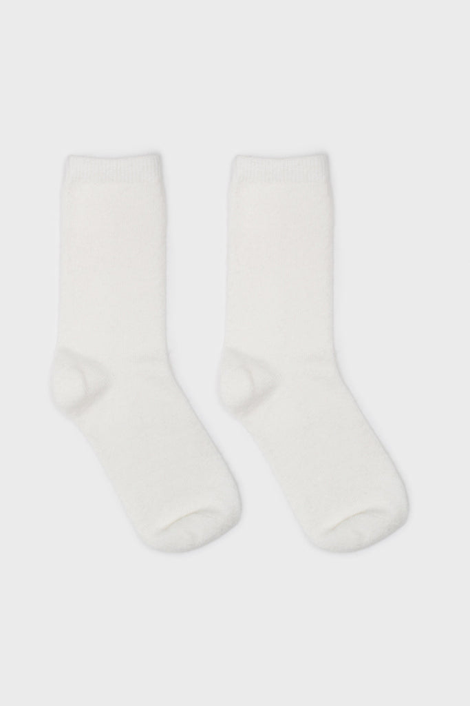 Ivory smooth cashmere wool blend socks_2