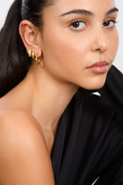 Gold 25mm thick perfect circle hoops_4