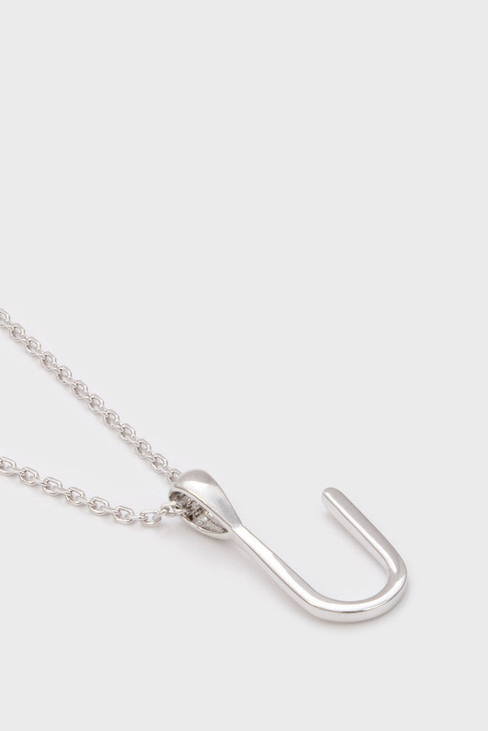 Charm necklace - Silver name initial letter 'U'_2
