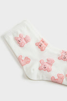 White hopping 'Zodiac Rabbit' socks_3